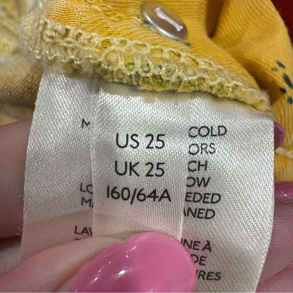 Pilcro Women's Straight Leg Jeans in Butter Yellow 04-0140 - Picture 8 of 9